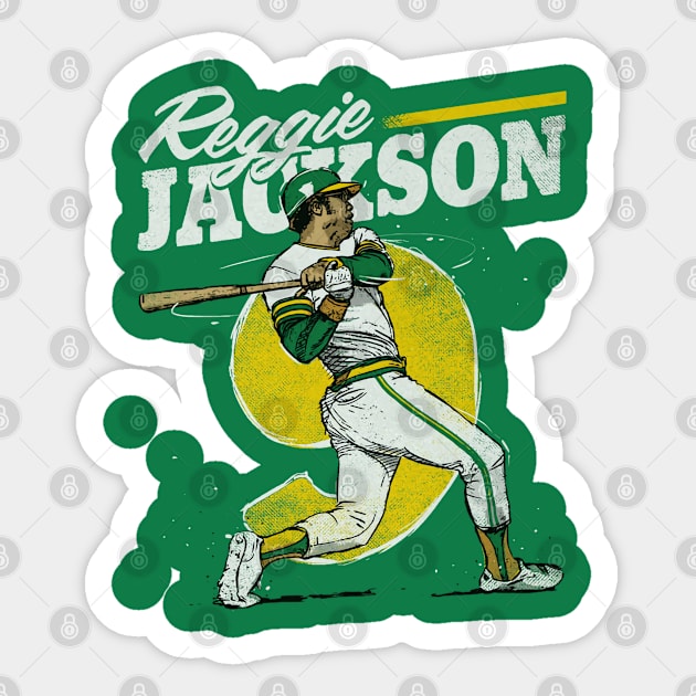 Reggie Jackson Oakland Retro Sticker by danlintonpro